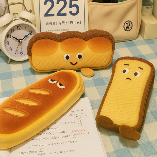 Bread shaped pencil case