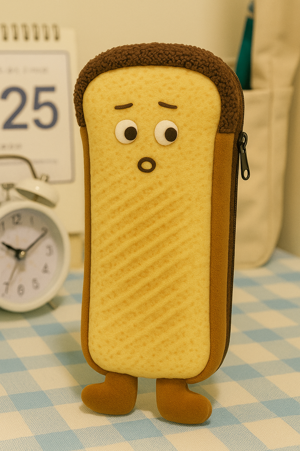 Bread shaped pencil case