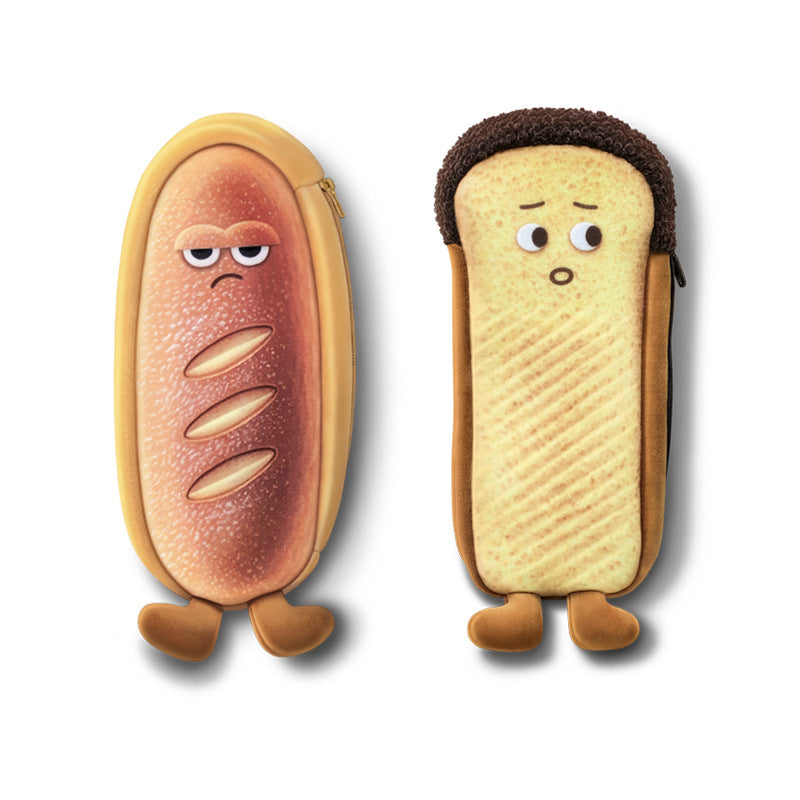 Bread shaped pencil case