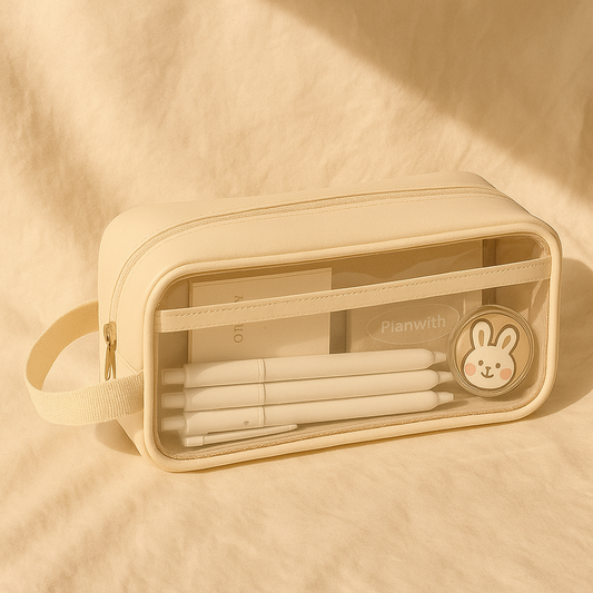 Personalised Pen Pouch - Transparent Minimalist Style