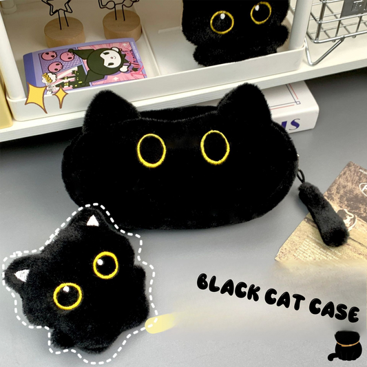 Personalised Pen Pouch-Black Cat Doll