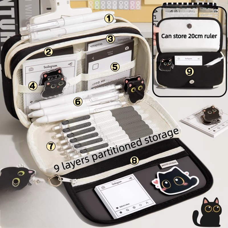 Personalised DIY Pen Pouch - Little Black Cat