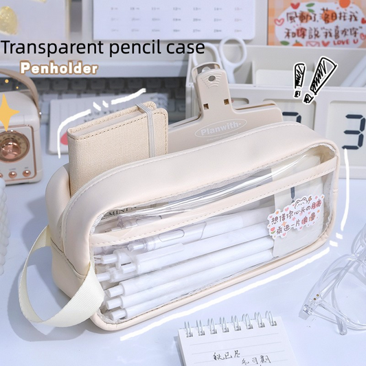 Personalised Pen Pouch - Transparent Minimalist Style