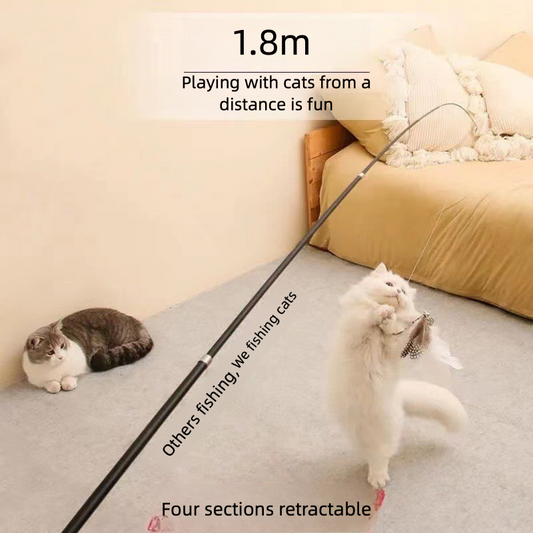 Cat teaser - Fishing rod model