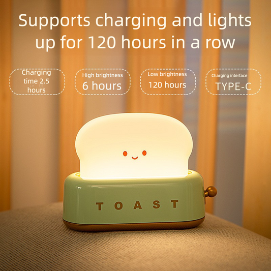 Cute bread-shaped night lamp